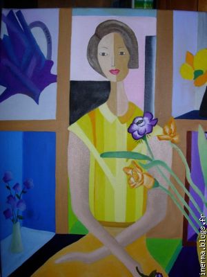 FEMME BRAS CROISES (50x30cm)