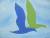 MOUETTES 17 (30x40cm) - peinture au couteau