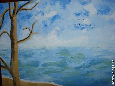LA MER (55x45cm) - peinture au couteau